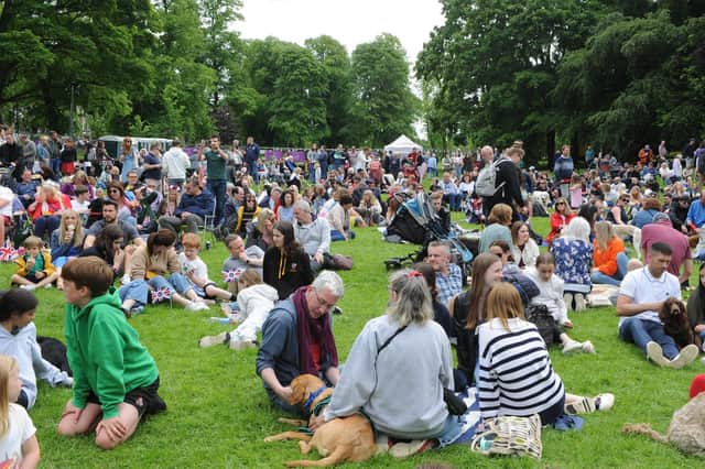 The Queen's Platinum Jubilee Celebrations at Jubilee Square in Harrogate attracted large crowds.