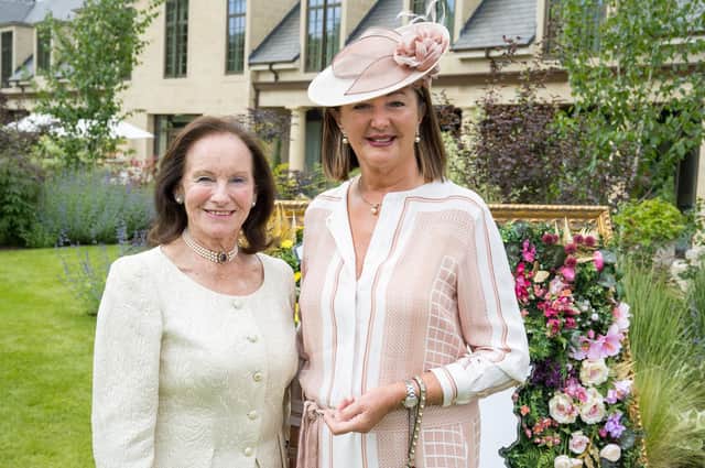 Royal occasion - Grantley Hall owner Valeria Sykes with guest Mrs Anne Jones, former mayor of Harrogate.