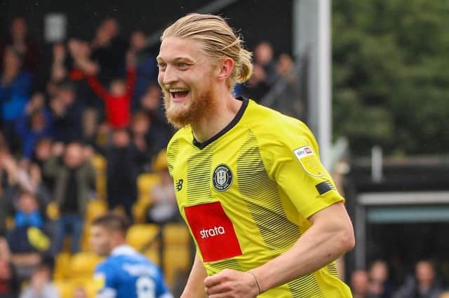 Harrogate Town striker Luke Armstrong netted 14 times for Harrogate Town during the 2021/22 campaign. Picture: Matt Kirkham