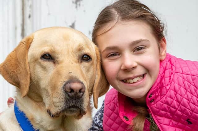Molly Birch and assistance dog Chess.
