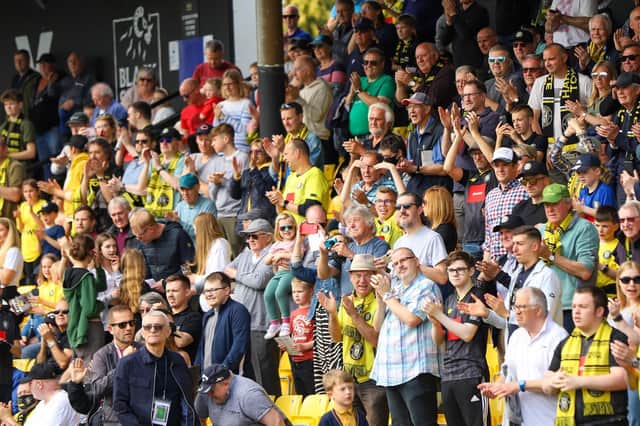 Harrogate Town fans at the EnviroVent Stadium. Picture: Matt Kirkham