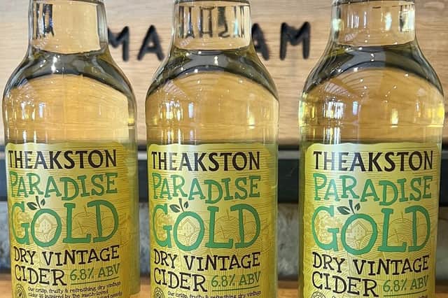 The cider’s name comes from the apple trees that grew in Paradise Fields, now part of the brewery site. (S)