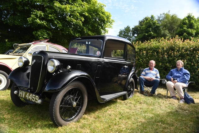 Andrew and Christine Willoughby from Knaresborough with their Austin 7