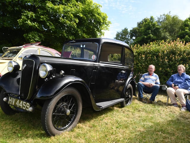 Andrew and Christine Willoughby from Knaresborough with their Austin 7