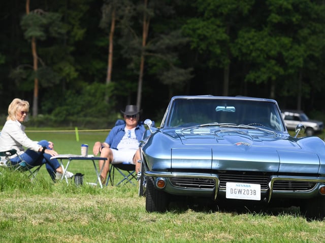 A 1964 Corvette Sting Ray on display at the show