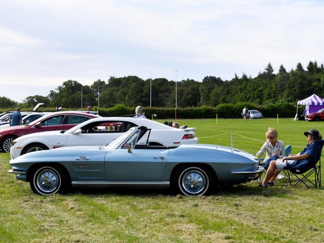 A 1964 Corvette Sting Ray on display at the show