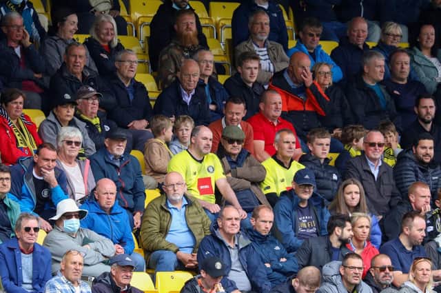 Harrogate Town supporters at the EnviroVent Stadium. Picture: Matt Kirkham