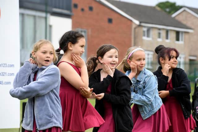 Talented youngsters from the Summerbelle Dance Academy at Starbeck Community Day. Picture Gerard Binks