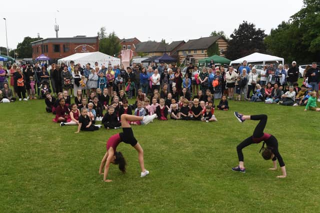 The crowds at  Starbeck Community Day watch a performance by Summerbelle Dance Academy. Picture Gerard Binks