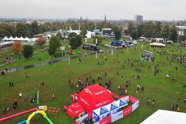 The fan zone on Harrogate's Stray during the 2019 UCI Road World Championships.