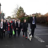 Harrogate Grammar School pupils taking part in a Harrogate Walk to School Day earlier this year.