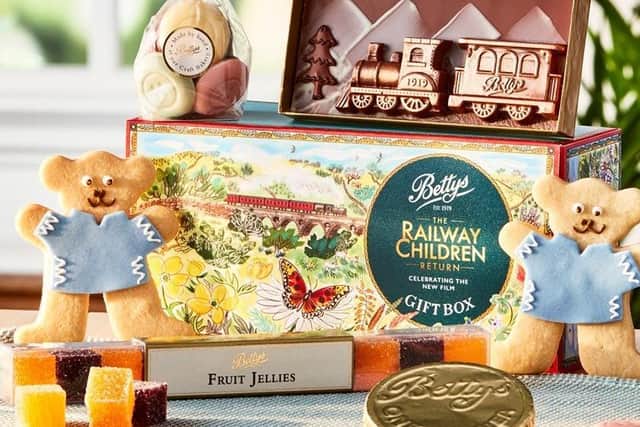 Bettys in Harrogate has created The Railway Children Return Gift Box - a limited-edition gift box.