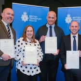 Phil Jones (left) is among five Northern employees to be commended by the British Transport Police