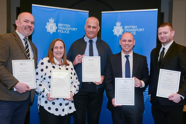 Phil Jones (left) is among five Northern employees to be commended by the British Transport Police