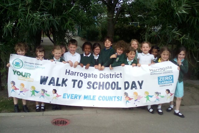 Pupils on Walk to School day