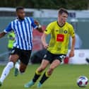 George Horbury in action during Harrogate Town's pre-season friendly defeat to Sheffield Wednesday. Pictures: Matt Kirkham