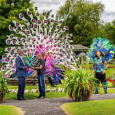 Members from High Esteem Carnival Designs meet Wallace Sampson in Valley Gardens ahead of the Harrogate Carnival being held on Saturday, July 30.