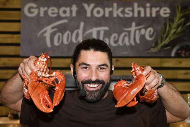Masterchef 2022 Champion Eddie Scott has been cooking at the Great Yorkshire Food Theatre
