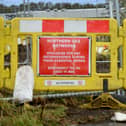 Northern Gas Networks barriers. Picture by FRANK REID