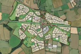 Photo: A masterplan of the Maltkiln village which will become home to more than 8,000 residents.