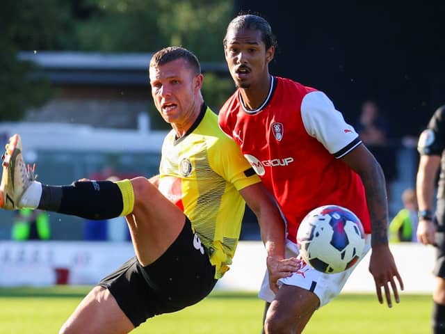 Harrogate Town were beaten 3-0 by Rotherham United in their second pre-season outing. Pictures: Matt Kirkham