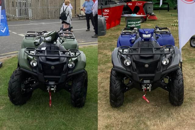 North Yorkshire Police is appealing for witnesses and information after two quad bikes were stolen from the Great Yorkshire Show last week