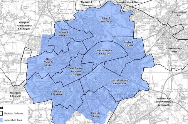 These are the unparished areas of Harrogate which could get a town council.
