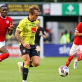 Alex Pattison netted Harrogate Town's second goal in Wednesday night's 2-2 pre-season draw with Barnsley. Pictures: Matt Kirkham
