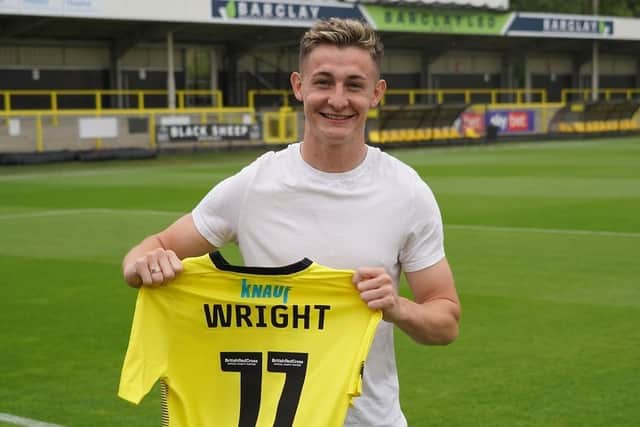 Max Wright was unveiled as Harrogate Town's 10th new signing of the summer on Wednesday.