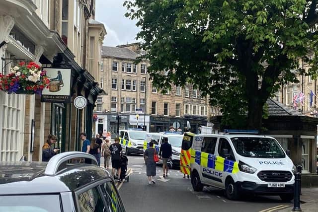 Three teenagers have been arrested after an armed robbery led to a dramatic police chase through Harrogate town centre.
