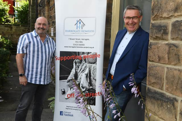 New challenges - Francis McAllister and David Thomson of Harrogate Homeless Project, a charity which provides support to so many.