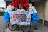 Chris Rodgers, sales manager at pest control company Pelsis, is cycling 550 miles from the firm's Netherlands office to the company HQ in Knaresboroughto raise funds in memory of his former colleague Derek Hurst.
