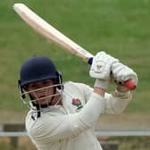 Harrogate CC opening batsman Isaac Light hits out on his way to scoring a ton against Sessay. Picture: Richard Bown