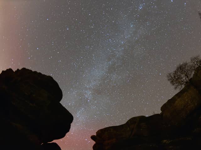 Poss Picture Post:
Starscape at Brimham Rocks in Nidderdale showing the Milky Way on the first cold clear night of the winter.
23 November 2014.  Picture Bruce Rollinson
Tech Details: Nikon D800, 16mm f2.8 Nikkor, 30secs @f3.2, iso 4000.