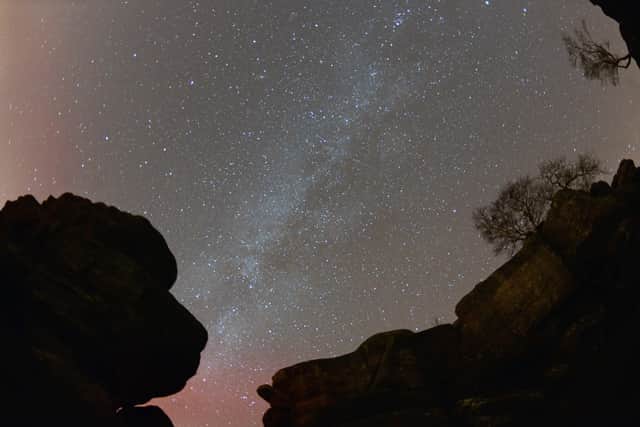 Poss Picture Post:Starscape at Brimham Rocks in Nidderdale showing the Milky Way on the first cold clear night of the winter.23 November 2014.  Picture Bruce RollinsonTech Details: Nikon D800, 16mm f2.8 Nikkor, 30secs @f3.2, iso 4000.