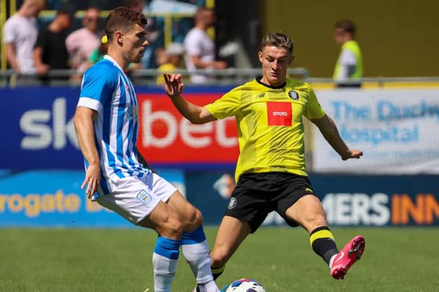 Harrogate Town winger Max Wright in pre-season action against Huddersfield Town. Pictures: Matt Kirkham