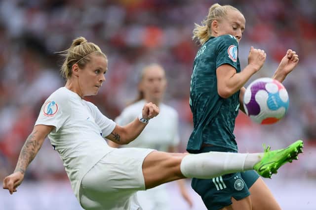 England's Rachel Daly in action against Germany during Sunday's Women's Euro 2022 final.