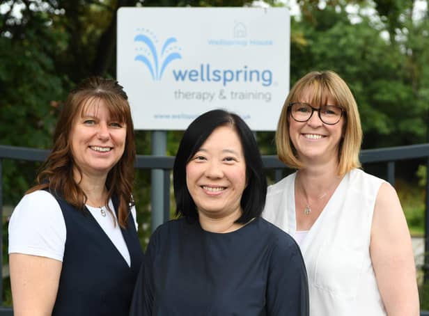 Sarah James, Kennie Cheung and Tracey Davison-Franks who, through their work with Wellspring in Harrogate, play a crucial role in supporting people with mental health issues. (Picture: Gerard Binks)