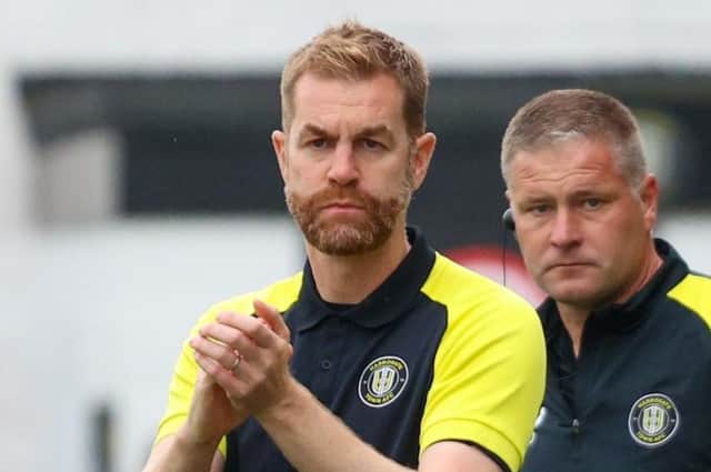Simon Weaver liked what he saw from his Harrogate Town players during Saturday's 3-0 triumph over Swindon at Wetherby Road. Pictures: Matt Kirkham