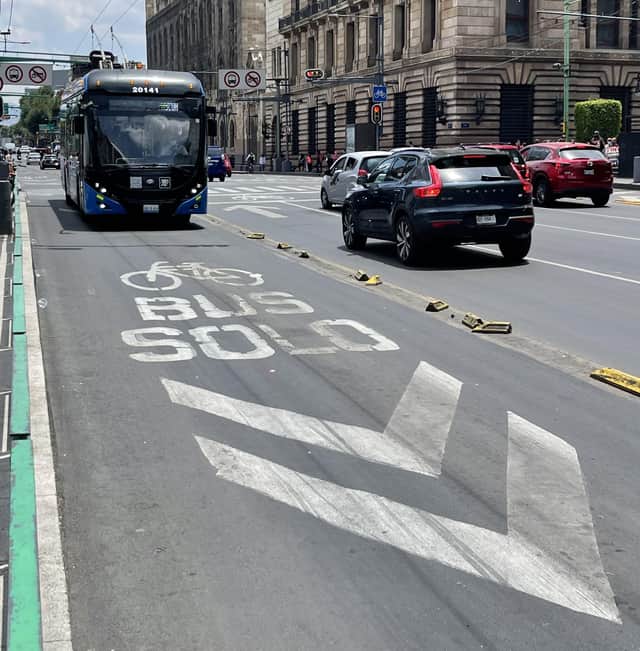 Bus lanes are seen as critical in areas with huge pressure for urban space such as Mexico City.