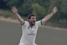 Collingham & Linton's Toby Jacklin appeals. Picture: Steve Riding