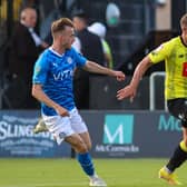 Jack Muldoon in action for Harrogate Town during Tuesday night's 1-0 home defeat to Stockport County. Picture: Matt Kirkham