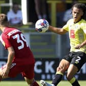 Miles Welch-Hayes in action during Harrogate Town's goalless draw at home to Crawley. Pictures: Craig Galloway/Harrogate Town AFC