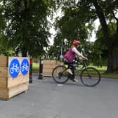 The Government-supported Low Traffic Neighbourhood initiative saw bollards used to restrict through traffic in Harrogate at Beech Grove and Lancaster Road before the trial ended.