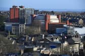 The convention centre pictured in Harrogate's skyline.