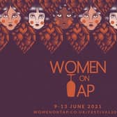 Harrogate's Women On Tap Festival 2021 - Part of the poster designed by Hannah Lyons.