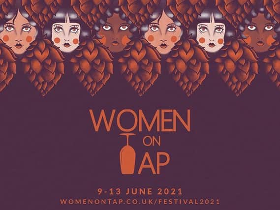 Harrogate's Women On Tap Festival 2021 - Part of the poster designed by Hannah Lyons.