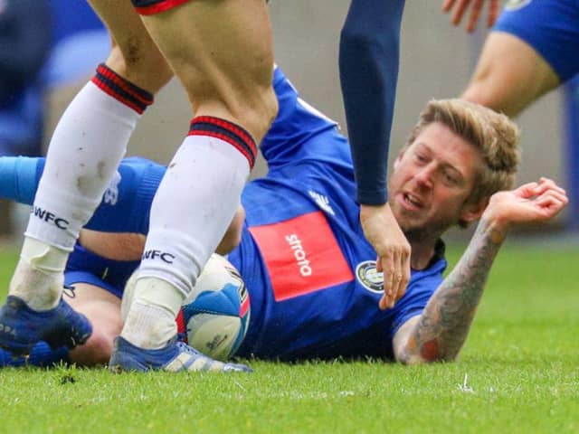 Jon Stead in action during Harrogate Town's 2-1 League Two loss at Bolton Wanderers. Pictures: Matt Kirkham