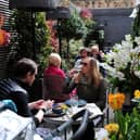 The al fresco life - Customers enjoying lunch outdoors at the West Park Hotel in  Harrogate this week. (Picture Gered Binks)