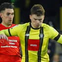 Josh McPake in action during Harrogate Town's 2-2 draw with Leyton Orient. Pictures: Matt Kirkham